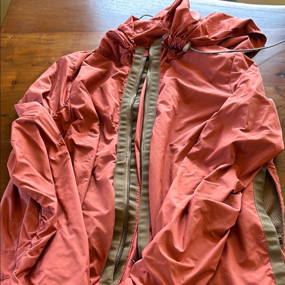 Pink Jacket with Hood and Lightweight Design